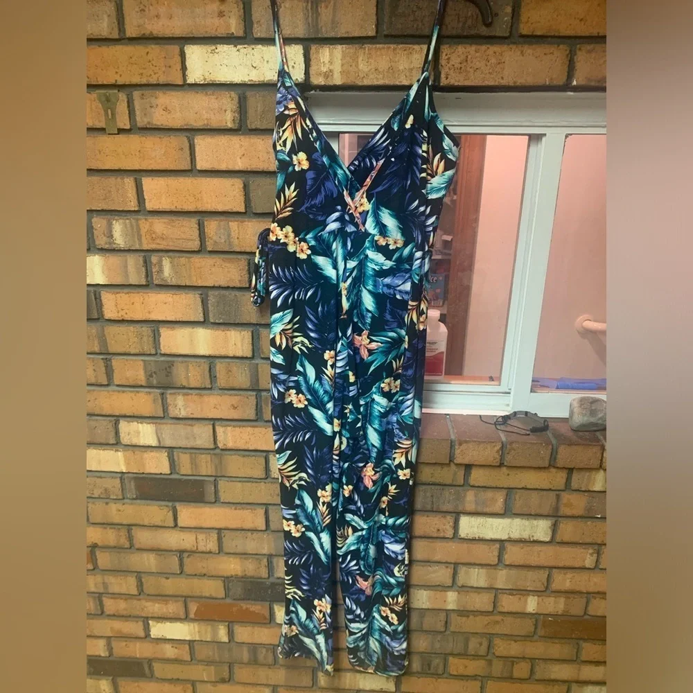 Planet Gold Floral Jumpsuit - Picture 2 of 3